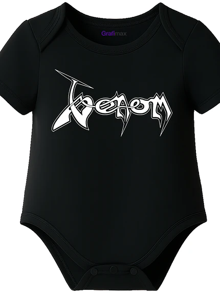 Body Bebé Pilucho Manga Corta Venom Rock Metal Grafimax 1