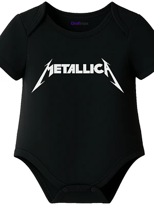 Body Bebé Pilucho Manga Corta Metallica Rock Metal Grafimax