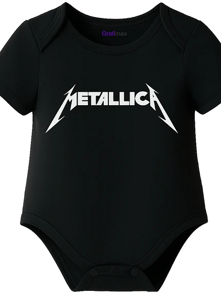 Body Bebé Pilucho Manga Corta Metallica Rock Metal Grafimax 1