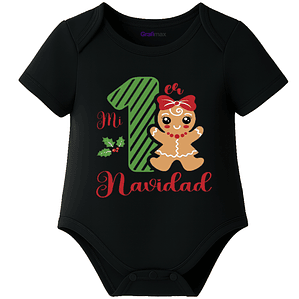 Body Bebé Pilucho Mi 1Er Navidad Mujercita Jengibre Grafimax