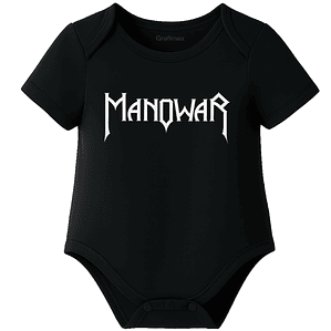 Body Bebé Pilucho Manga Corta Manowar Rock Metal Grafimax