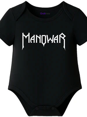 Body Bebé Pilucho Manga Corta Manowar Rock Metal Grafimax