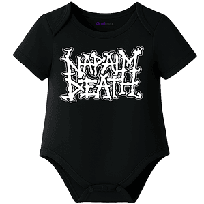 Body Bebé Pilucho Manga Corta Napalm Death Metal Grafimax