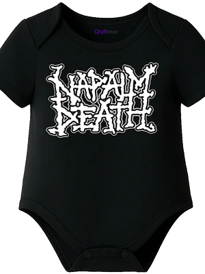 Body Bebé Pilucho Manga Corta Napalm Death Metal Grafimax