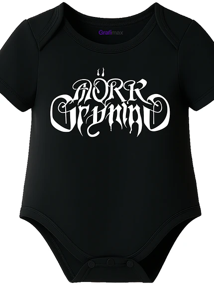 Body Bebé Pilucho Manga Corta Mork Gryning Metal Grafimax 1