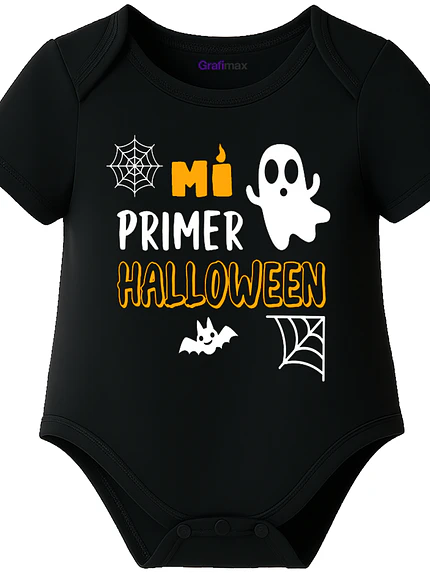 Body Bebé Pilucho Manga Corta Mi Primer Halloween Grafimax 1