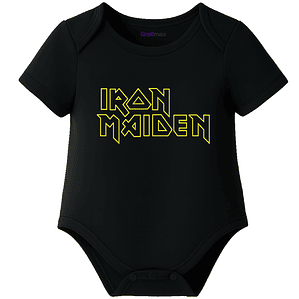 Body Bebé Pilucho Manga Corta Iron Maiden Rock Grafimax