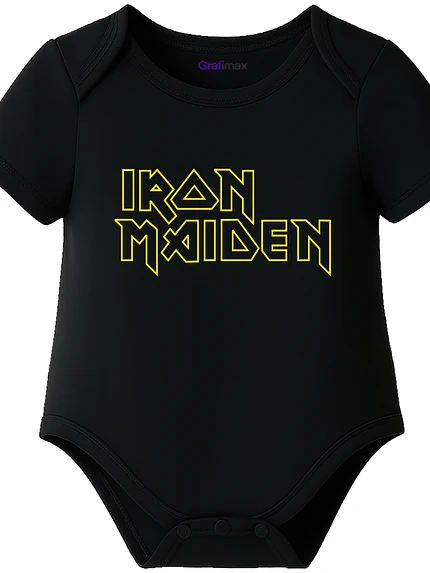 Body Bebé Pilucho Manga Corta Iron Maiden Rock Grafimax 1