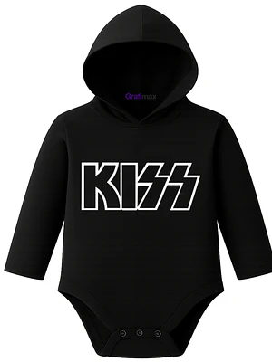 Body Pilucho Con Gorro 100% Algodón Rock Kiss Grafimax