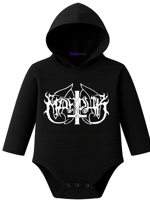 Body Pilucho Con Gorro 100% Algodón Metal Marduk Grafimax