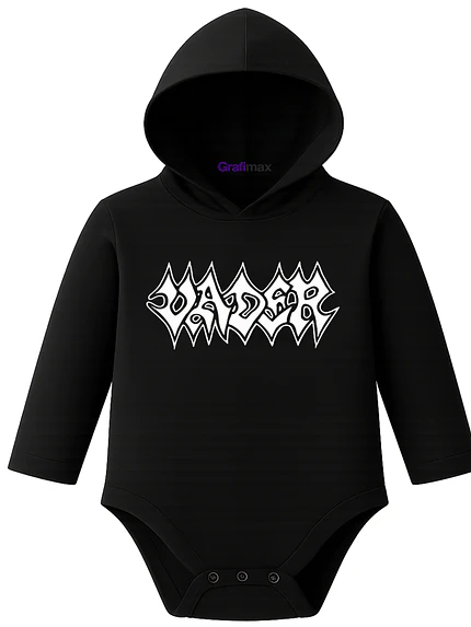 Body Pilucho Con Gorro 100% Algodón Vader Metal Grafimax 1