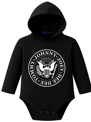 Body Pilucho Con Gorro 100% Algodón Rock Ramones Grafimax