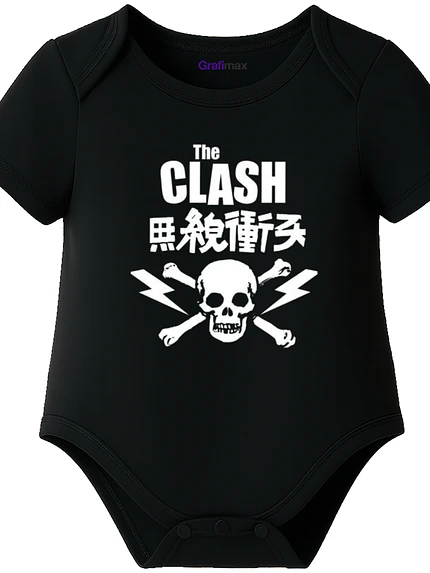 Body Bebé Pilucho Manga Corta The Clash Rock Metal Grafimax 1