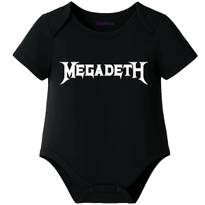 Body Bebé Pilucho Manga Corta Megadeth Rock Metal Míºsica Grafimax