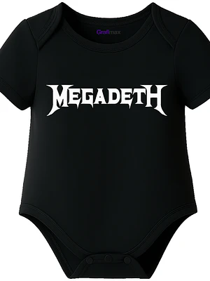 Body Bebé Pilucho Manga Corta Megadeth Rock Metal Míºsica Grafimax