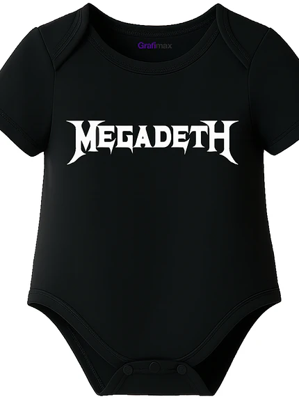 Body Bebé Pilucho Manga Corta Megadeth Rock Metal Míºsica Grafimax 1