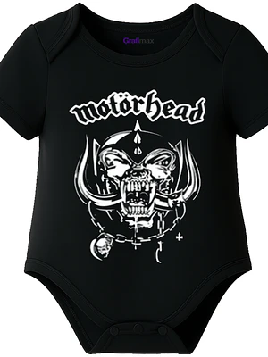Body bebé Pilucho Manga Corta Motorhead Logo Rock Música Grafimax