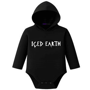 Body Pilucho Con Gorro 100 Algodón Metal Iced Earth Grafimax