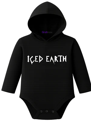 Body Pilucho Con Gorro 100 Algodón Metal Iced Earth Grafimax