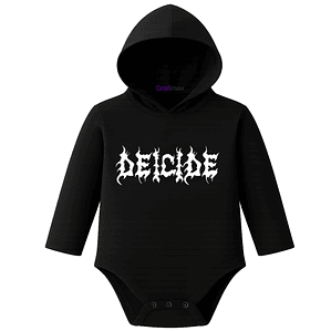 Body Pilucho Con Gorro 100% AlgodÃ³n Deicide Metal Grafimax