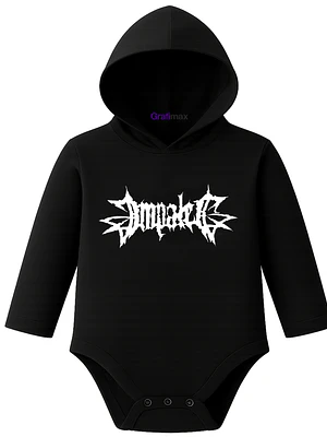 Body Pilucho Con Gorro 100% AlgodÃ³n Impaled Metal Grafimax