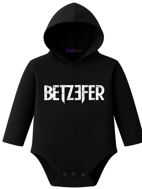 Body Pilucho Con Gorro 100% AlgodÃ³n Metal Betzefer Grafimax 1
