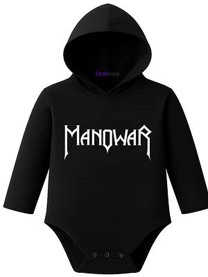 Body Pilucho Con Gorro 100% Algodón Metal Manowar Grafimax