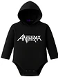 Body Pilucho Con Gorro 100% Algodón Metal Anthrax Grafimax - Miniatura 1