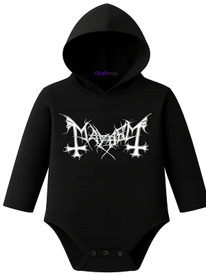 Body Pilucho Con Gorro 100% Algodón Mayhem Metal Grafimax