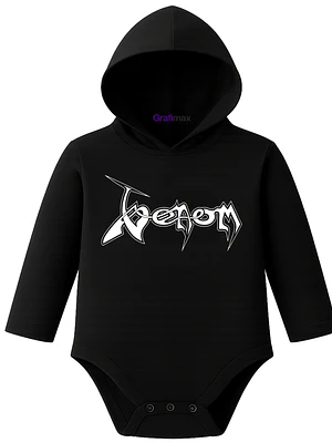 Body Pilucho Con Gorro 100% Algodón Metal Venom Grafimax