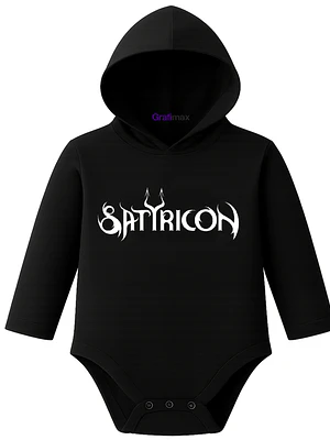 Body Pilucho Con Gorro 100% Algodón Satyricon Metal Grafimax