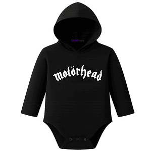 Body Pilucho Con Gorro 100% Algodón Motorhead Rock Música Grafimax