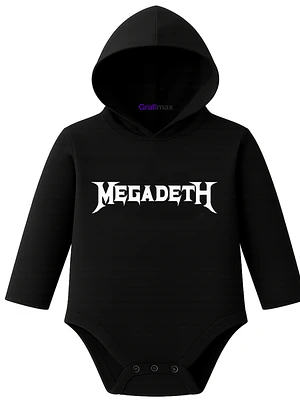 Body Pilucho Con Gorro Algodón Rock Metal Megadeth Música Grafimax