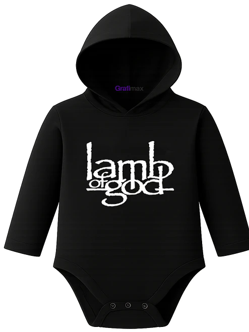 Body Pilucho Con Gorro Algodón Lamb Of God Metal Grafimax 1