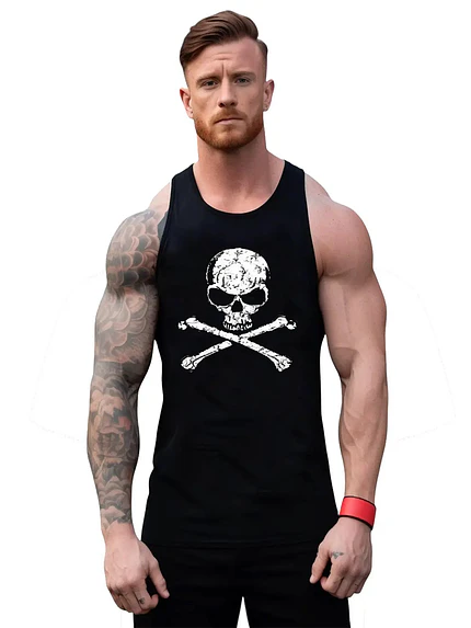 Polera Musculosa Sudadera Calavera Grafimax 1