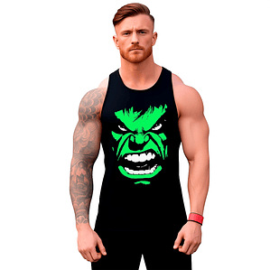 Polera Musculosa Hulk Avenger Sudadera Gym Grafimax