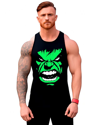 Polera Musculosa Hulk Avenger Sudadera Gym Grafimax