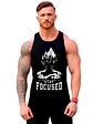 Polera Sin Manga Musculosa Stay Focused Vegeta Grafimax - Miniatura 1