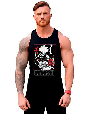 Polera Musculosa Sin Manga Kakashi Anime Naruto Grafimax