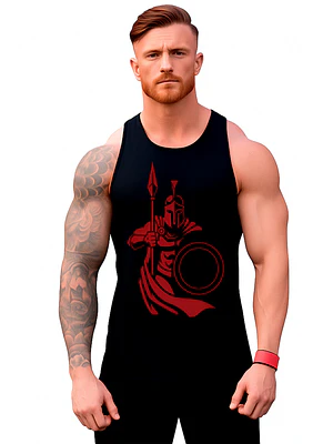 Polera Gym Gladiador Espartano Musculosa Sin Mangas Grafimax
