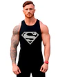 Polera Musculosa Sudadera Sin Mangas Superman Gris Grafimax - Miniatura 1