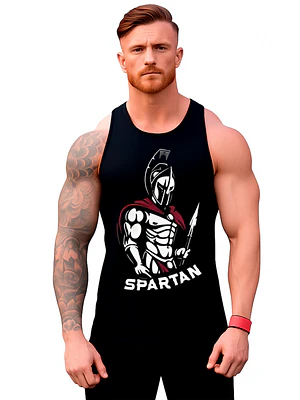 Polera Musculosa Sin Mangas Gym Guerrero Espartano Grafimax