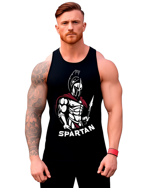 Polera Musculosa Sin Mangas Gym Guerrero Espartano Grafimax 1