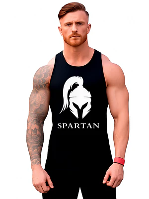 Polera Musculosa Sin Manga Casco Gladiador Sparta Grafimax