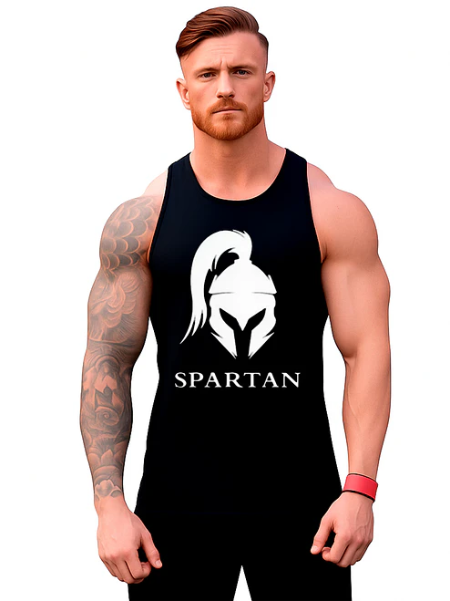 Polera Musculosa Sin Manga Casco Gladiador Sparta Grafimax 1