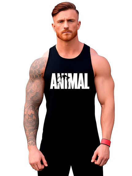 Polera Animal Logo Musculosa Sudadera Gym Fitness Grafimax 1