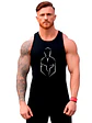 Polera Musculosa Sin Mangas Gym Casco Esparta Grafimax - Miniatura 1