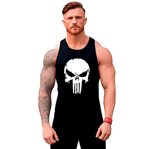 Polera Musculosa Sudadera Sin Mangas Punisher Pelicula Gym