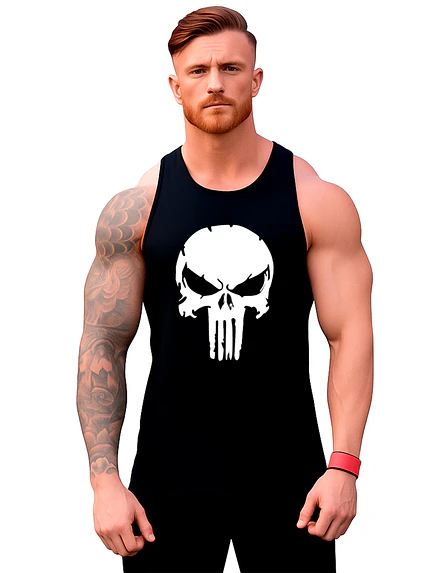 Polera Musculosa Sudadera Sin Mangas Punisher Pelicula Gym 1