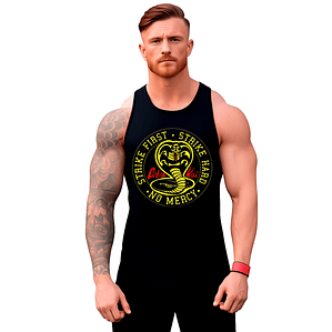 Polera Cobra Kai Musculosa Retro Karate Kid Grafimax